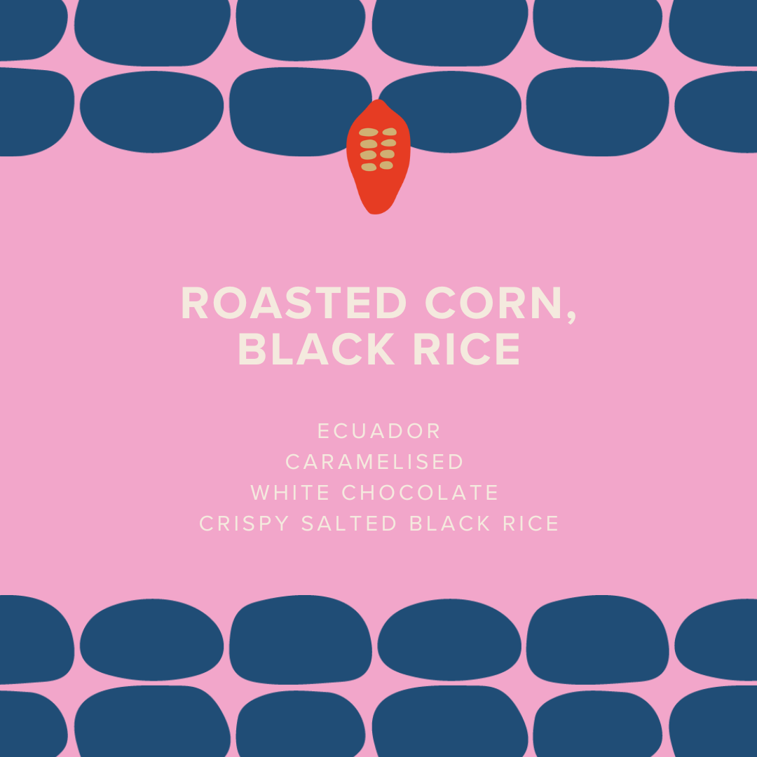 Roasted Corn, Black Rice (33% Caramelised White)